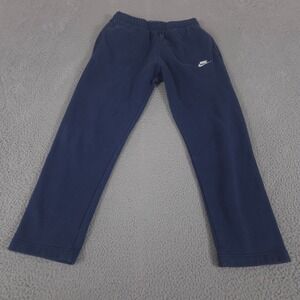 Nike Sweatpants Mens Small Navy Blue Sportswear Club Fleece Straight Leg Pocket